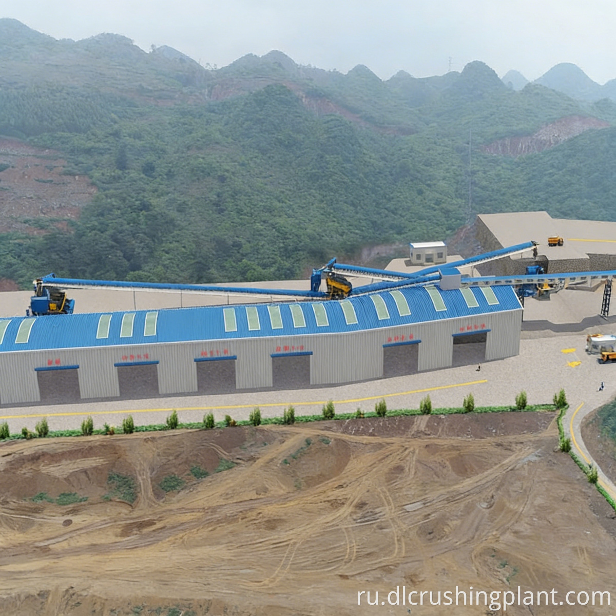Малошумная производственная линия дробления камня (1) Low-Noise Stone Crushing Production Line (1)